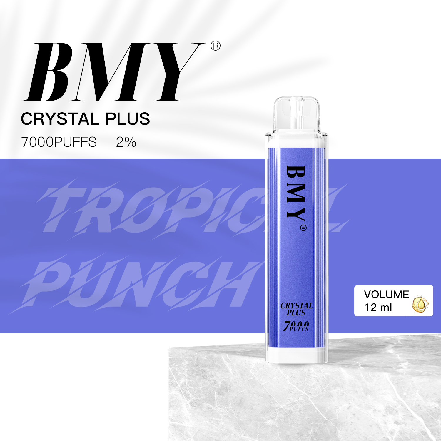 BMY-Crystal Plus 7000 inhalaciones Vape desechable recargable